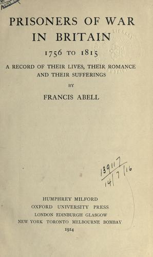 Prisoners of war in Britain 1756 to 1815