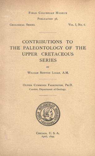 Contributions to the paleontology of the upper cretaceous series