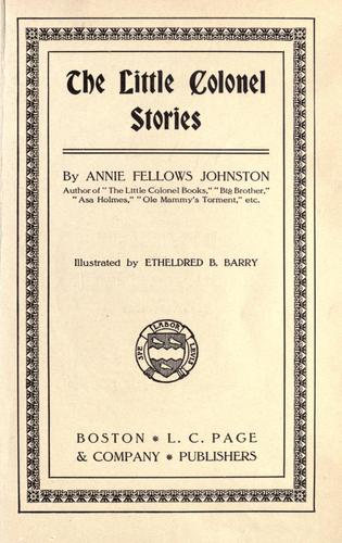 The Little Colonel stories