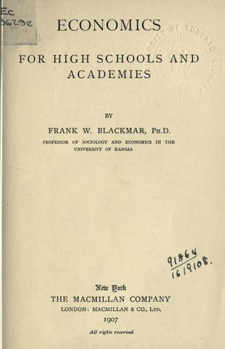 Economics for high schools and academies