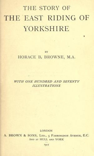 The story of the East Riding of Yorkshire