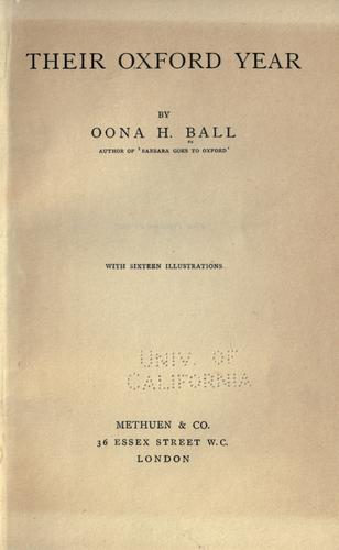 Their Oxford year