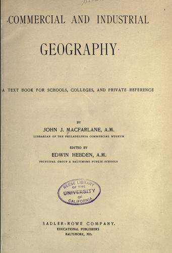 Commercial and industrial geography