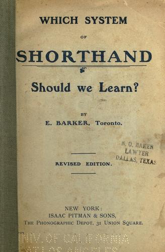 Which system of shorthand should we learn?