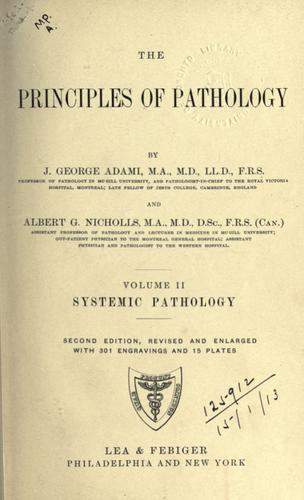 The principles of pathology