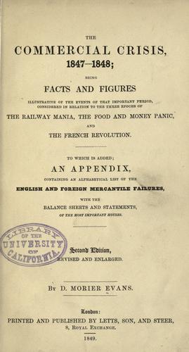The commercial crisis, 1847-1848