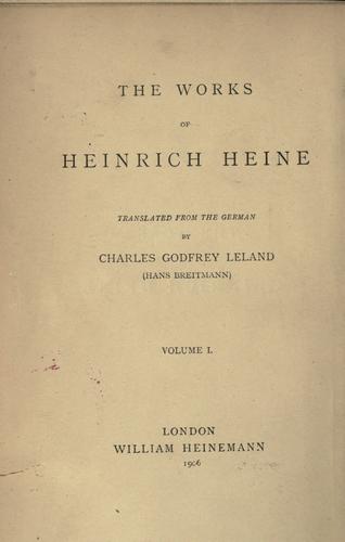 The works of Heinrich Heine