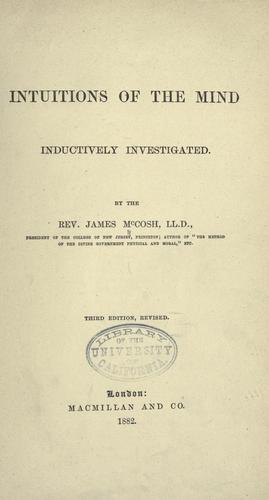 Intuitions of the mind