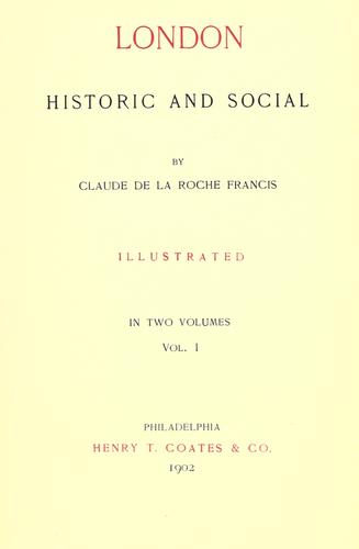 London, historic and social