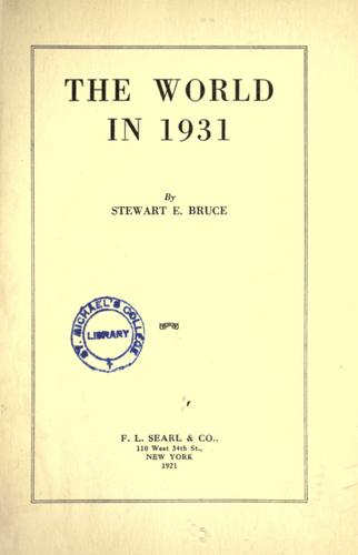 The world in 1931