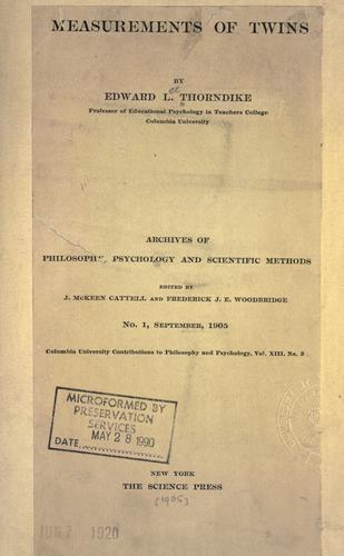 Measurements of twins