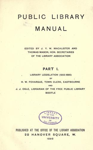 Public library manual