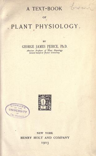 A text-book of plant physiology
