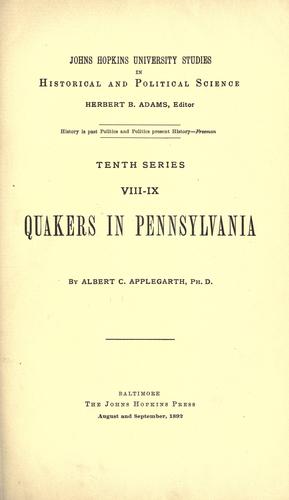 Quakers in Pennsylvania