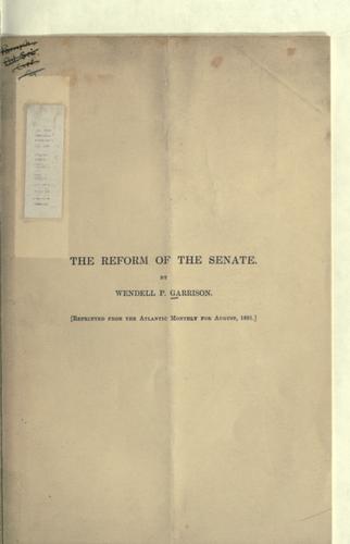 The reform of the Senate