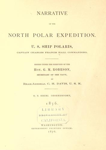 Narrative of the North Polar expedition