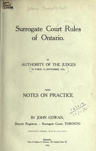 Court rules, etc