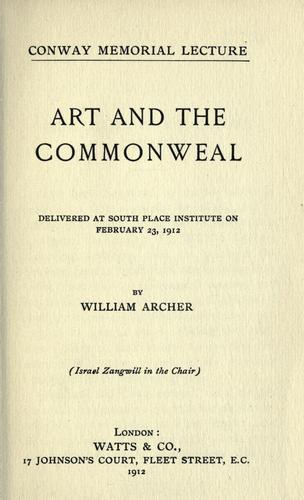 Art and the commonweal