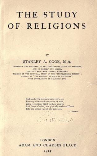 The study of religions