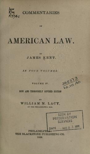 Commentaries on American law