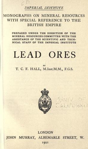 Lead ores
