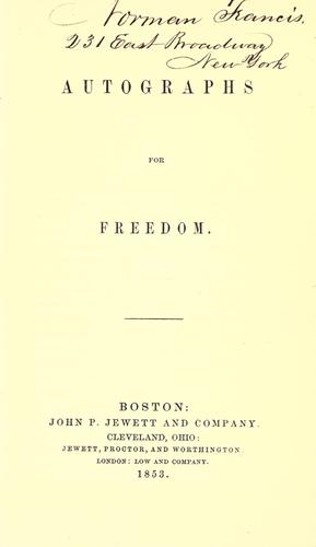Autographs for freedom