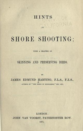 Hints on shore shooting
