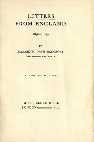 Letters from England, 1846-1849