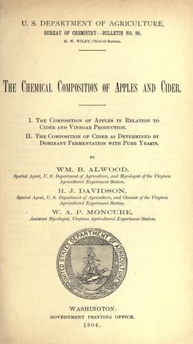 The chemical composition of apples and cider