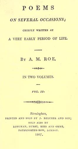 Poems on several occasions