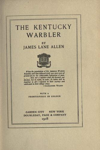 The Kentucky warbler