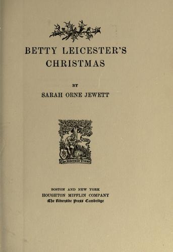 Betty Leicester's Christmas