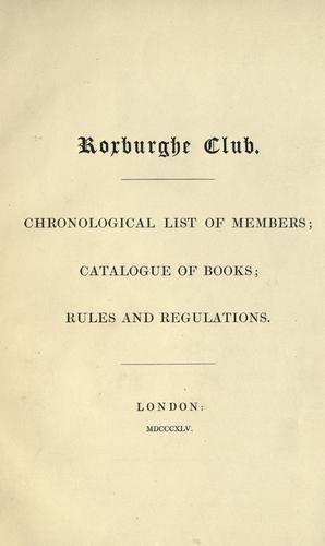 Chronological list of members