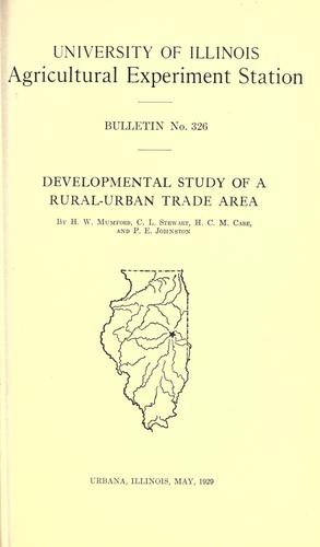 Developmental study of a rural-urban trade area