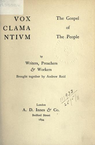 Vox clamantium