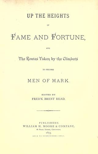 Up the heights of fame and fortune