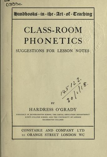 Class-room phonetics