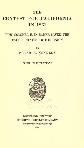 The contest for California in 1861