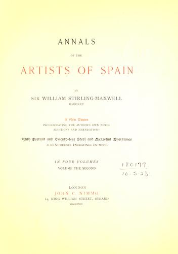 Annals of the artists of Spain