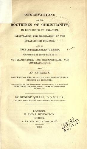Observations on the doctrines of Christianity