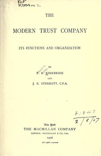 The modern trust company