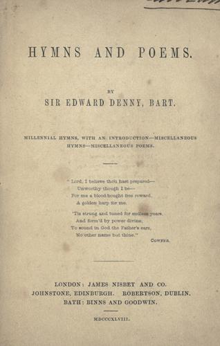 Hymns and poems