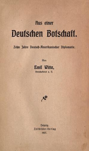Aus einer deutschen Botschaft