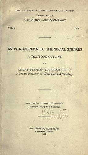 Introduction to the social sciences
