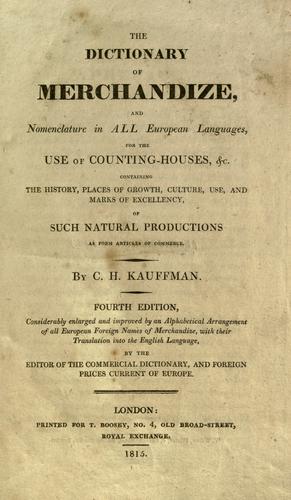 The dictionary of merchandize