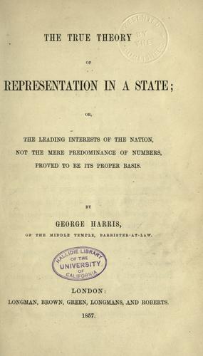 The true theory of representation in a state ..