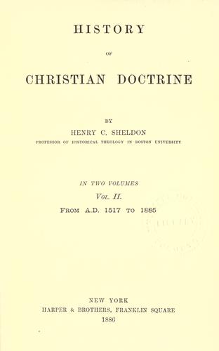 History of Christian doctrine