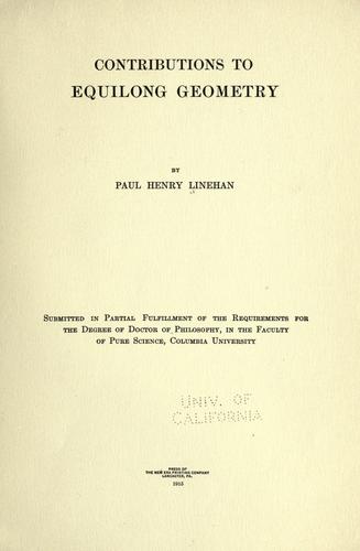 Contributions to equilong geometry