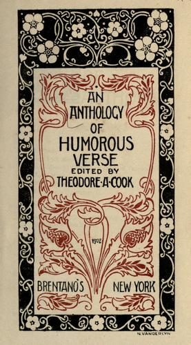 An Anthology of humorous verse