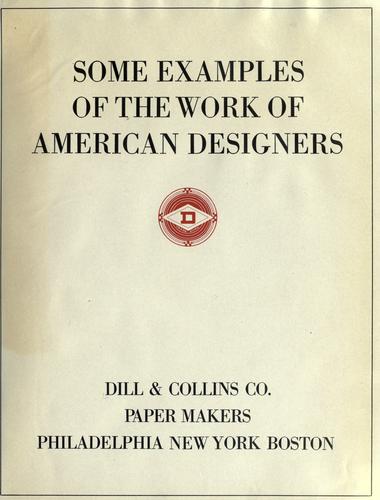 Some examples of the work of American designers